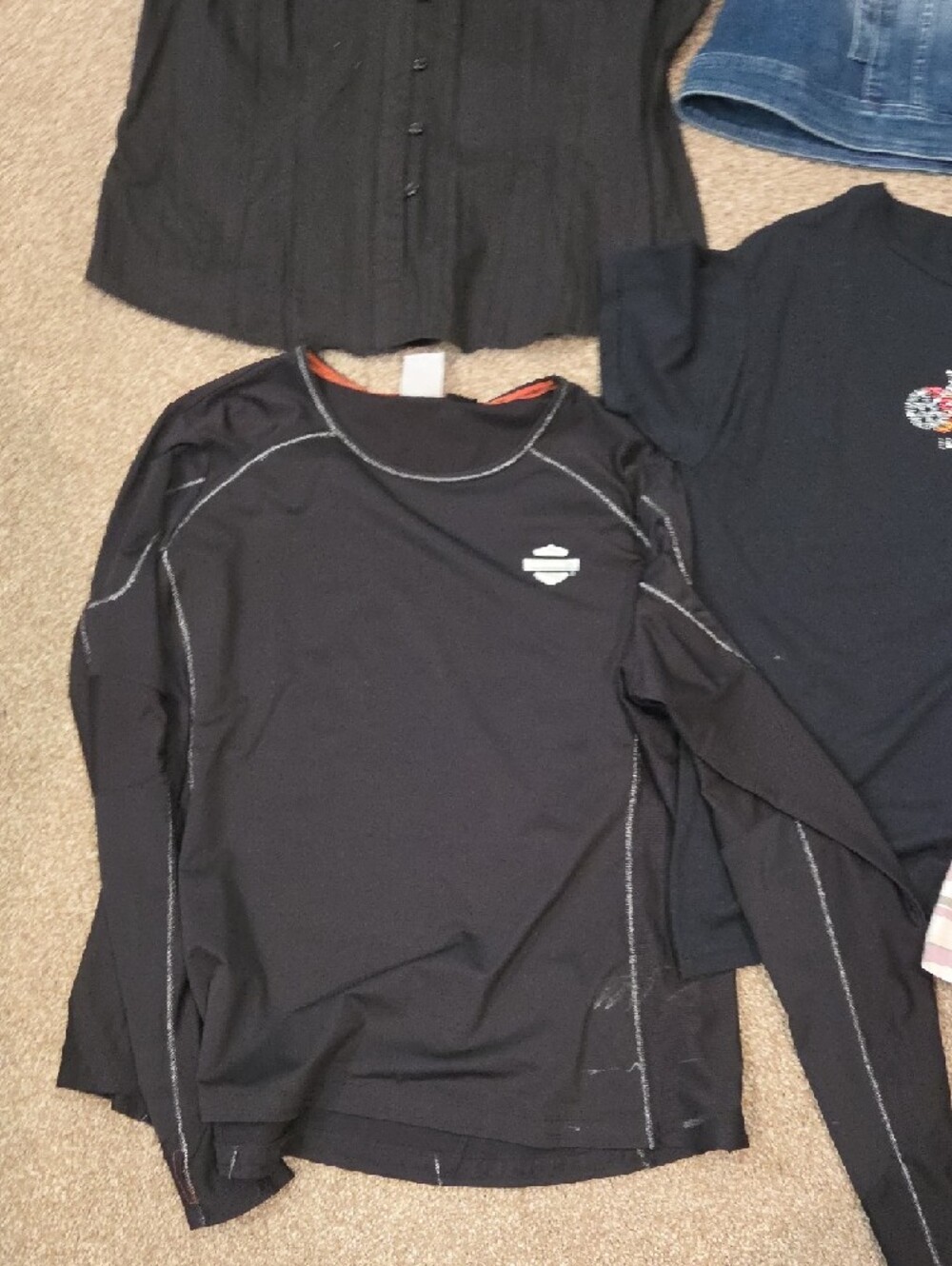 Harley-Davidson Black Graphic Tee and Mixed Tops Assortment - Picture 2 of 12
